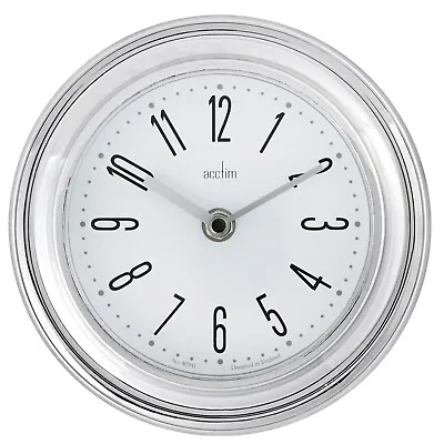 Acctim Riva Small Wall Clock Quartz Chrome Effect 17.5cm • £11.95