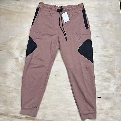 NEW XL Jordan Dri Fit Statement Fleece Track Pants Slim Fit Men Coral DJ0873-668 • $65