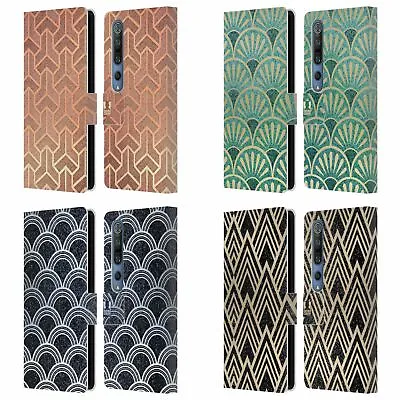 Textured Art Deco Patterns Leather Book Case & Wallpaper For Xiaomi Phones • $12.05