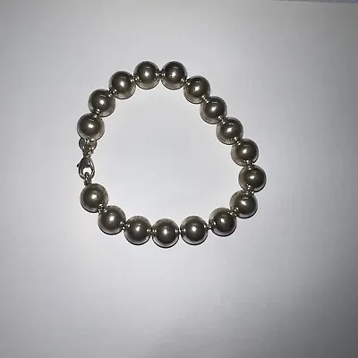 Tiffany & Co Silver HardWear Bead Ball Bracelet 7.5”Beads 10mm. RRP $1050 • $250