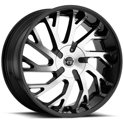 VCT V77 22x9 6x5 /6x5.5  +30mm Black/Machined Wheel Rim 22  Inch • $258.99