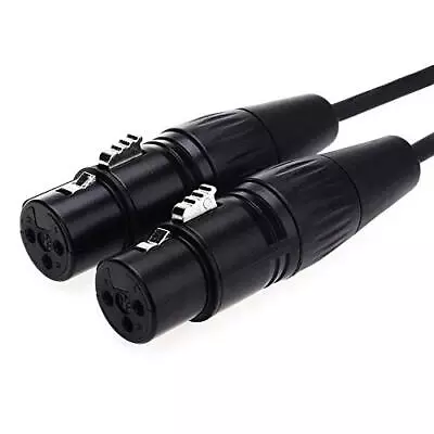 XLR Female To Female Splitter Microphone Cable XLR To XLR Patch Cables 3-Pin ... • $17.39