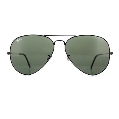 Ray-Ban Sunglasses Large Aviator 3026 Black Green G-15 L2821 • $209