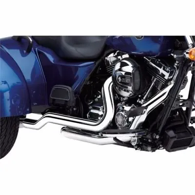 $630.14 • Buy Cobra Chrome True Dual Cross Under Header Exhaust Pipes Harley Trike Freewheeler