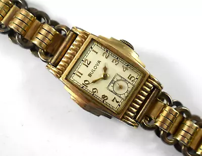 Vintage Bulova Fancy Case & Gemex Bracelet Manual Wind 15J 10AN Watch Lot.ey • $49.99