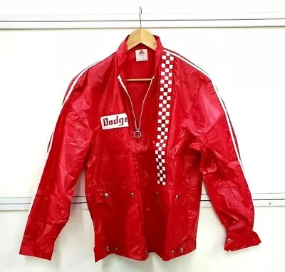 Vintage Dodge Racing Nylon Windbreaker Jacket 1960s 1970s Dealer Mopar Scat Pack • $235