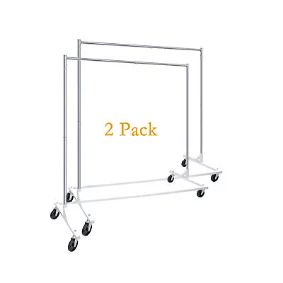 2PCS Clothing Rack Heavy Duty Clothes Rack Standard Z Base Garment Rack On Wheel • $84.58