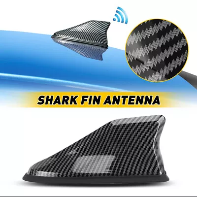 Universal Shark Antenna Radio FM/AM Fin Roof Radio Antena Carbon Fiber Bk 16CM • $12.19