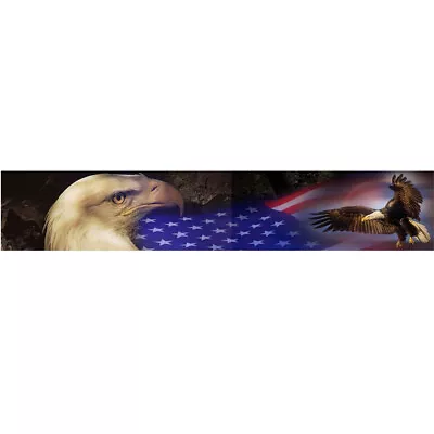 Car Windshield Top Sunshade Sticker American USA Flag Graphic Front Window Decal • $13.40