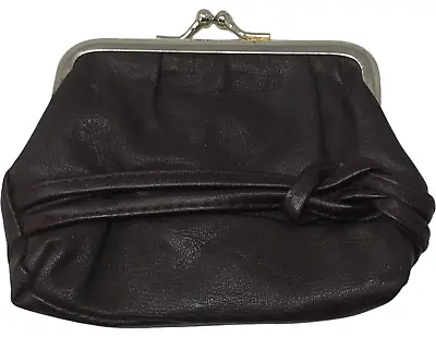 Vintage Brown Leather Roger Gimbel Accessories Coin Change Purse Style R3075 108 • $4.95