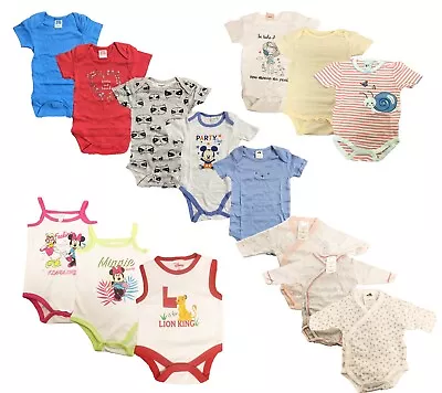 £5.99 • Buy Baby Vest Baby Grow Bodysuit Girl Or Boy Unisex ASSORTED Designs 100% Cotton