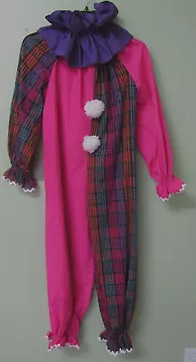 Vintage Pink & Purple Plaid Clown Costume / 42  Chest • $25.29