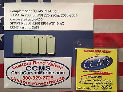 CCMS Yamaha Sport Outboard Reed Valve 200hp HPDI 225250hp 00-04CarbOX66 PN365S • $110