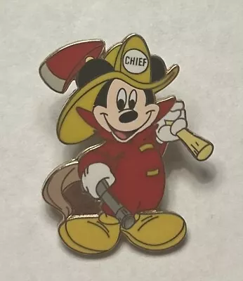 Disney - Mickey Mouse Chief Fireman Fire Fighter - Rescue Red Jacket Pin • $21.99