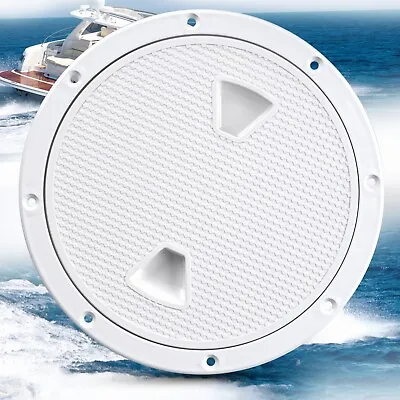 8 Inch ABS White Round Boat Marine Out Deck Plate Inspection Access Hatch Cover • $17