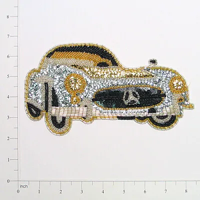 Mercedes Sequin Applique/Patch 8 1/4  X 4 1/2  - Multi Colors • $14.99