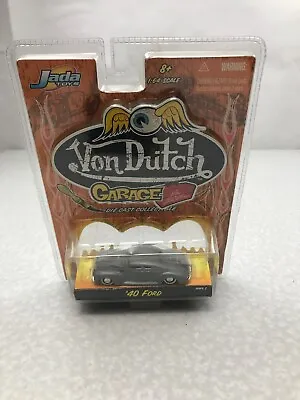 Jada Toys Von Dutch Garage 1940 Ford Flat Gray Diecast 1/64 Scale Car KG • $20