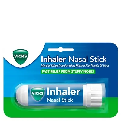Vicks Inhaler Nasal Stick Fast Relief From Stuffy Blocked Nose & Nasal Passage  • £2.70