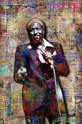 MARVIN GAYE Tribute Poster Marvin Gaye Pop Art Tribute Free Shipping US • $24.99