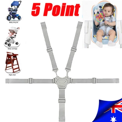 $14.89 • Buy 5Point Safety Baby Kids Harness Stroller High Chair Strap Belt Car Pram SALE