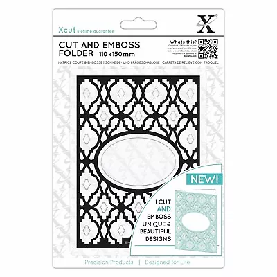 Xcut A6 Combination Die Cut & Embossing Folder DIAMOND LATTICE • £4.99