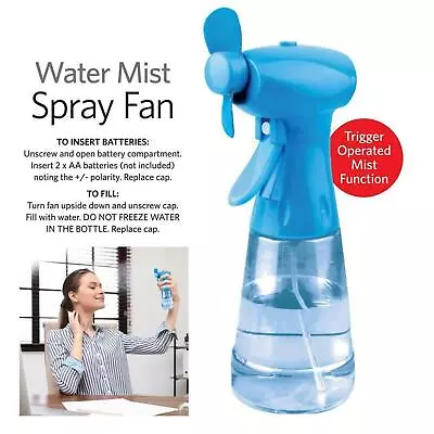 Portable Mini Water Spray Fan Handheld Mist Bottle Outdoor Travel SALE O3J0 • £6.54