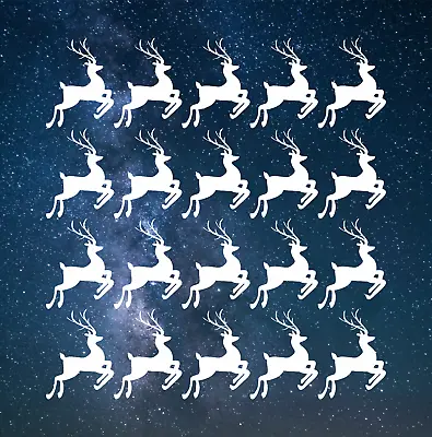 £3.25 • Buy 40 Reindeer Christmas WINE GLASS/CARD/ENVELOPE STICKERS VINYL DECAL X-mas Decor