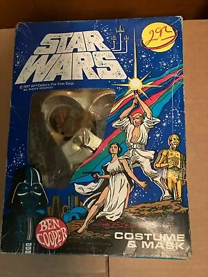 Vintage Star Wars Ben Cooper C3PO Golden 1977 Costume & Mask Large - Bad Box • $30