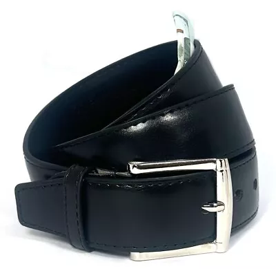 Leather Black Money Belt / Travel Belt - M • $10.99