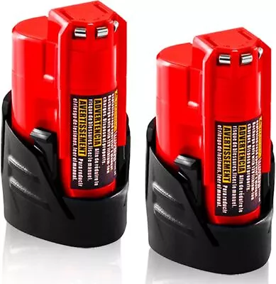 For M12 Battery For Milwaukee Battery  Lithium Battery 12V 48-11-2420 48-11-2425 • $21.29