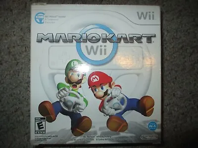 $42.99 • Buy Mario Kart Wii (Nintendo Wii) Complete Bundle W/ Wheel