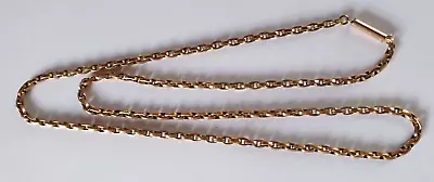 9ct Rose Gold Princess Length Cable Link Chain Necklace Bayonet Clasp • £140