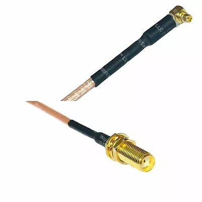 USA-CA RG316 MMCX MALE ANGLE To SMA FEMALE Coaxial RF Pigtail Cable • $12.74