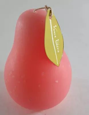 Vance Kitira Timber Pear Candle Salmon Pink Unlit 4.5  Decorative Centerpiece • $4.50