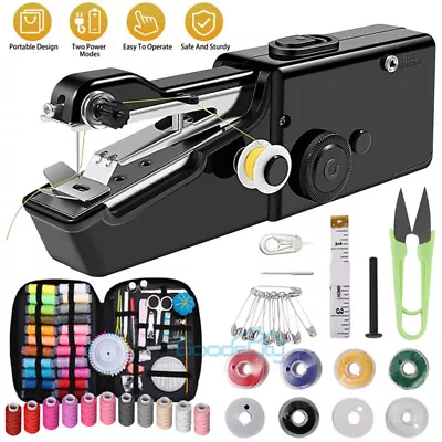 Mini Portable Smart Electric Tailor Stitch Hand-held Sewing Machine Home Travel • $31.99