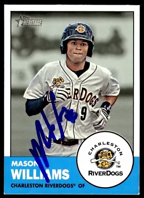 2012 Topps Heritage Minor League Mason Williams Auto Charleston RiverDogs #39 • $4.99