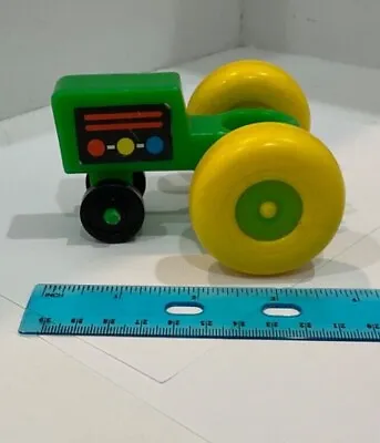 Vintage Fisher Price Toy Tractor Green Yellow Replacement F19 • $13.99
