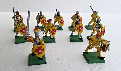 W/h Bretonnian Men At Arms Unit X11 Well Painted Figures Metal Drummer & Leader • £29.99