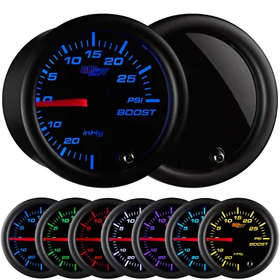 $46.99 • Buy GlowShift 52mm Tinted 7 Color PSI Turbo Boost Pressure Gauge Meter W Tinted Face