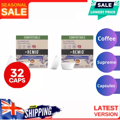 2 X 16pk St Remio Lavazza A Modo Mio Supreme Compostable Coffee Capsules • $19.89