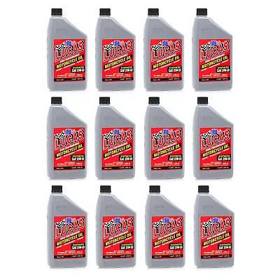 Lucas Oil 10702 Synthetic 20W-50 Motorcycle Engine Oil For Wet Clutches 12 Packs • $121.42