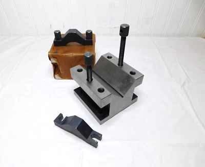 $85.75 • Buy 2 Piece V-Block Set Hardened Steel 2-9/16″ Max Capacity X 90° Angle 420-5440