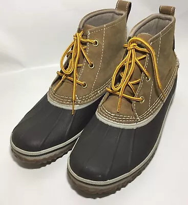 Eddie Bauer Women Hunt Pac Lace Up Leather  Duck Boots  Size 8 Waterproof • $32.99