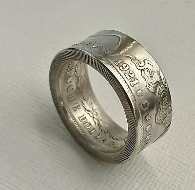 1921 Morgan Silver Dollar  American Heritage  Coin Ring Size 7~ 13 Handcrafted H • $111.11