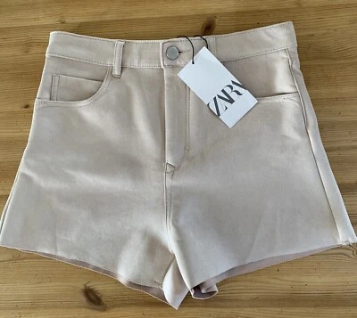 Zara Pleather Vegan Leather Shorts Size 8 Casual Imitation New Faux • $12.27