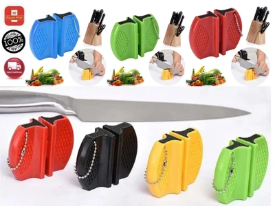 £3.17 • Buy Mini Portable 2 Stages Knife Sharpener Stainless Tool Kitchen Accesories Ceramic