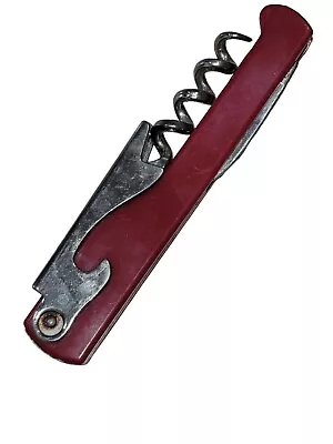 Vintage P.P.L. Bottle Opener Cork Screw Folding Knife  Made In ITALY • $16.78