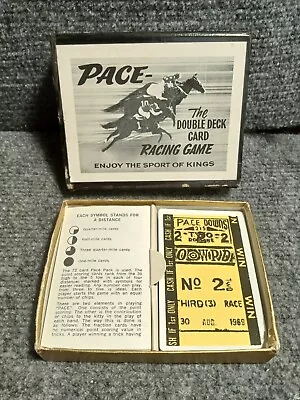 PACE - The Double Deck Card Racing Game - Enjoy The Sport Of Kings  Vintage 1969 • $12.95