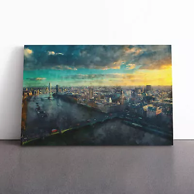 Big Ben & The London Skyline Canvas Wall Art Print Framed Picture Home Decor • £24.95