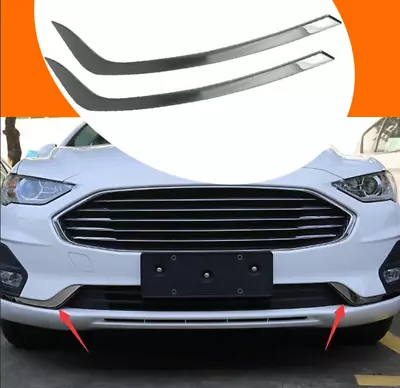 For Ford Mondeo Fusion 2019-2020 Black Steel Front Fog Light Lamp Strip Trim 2PC • $56